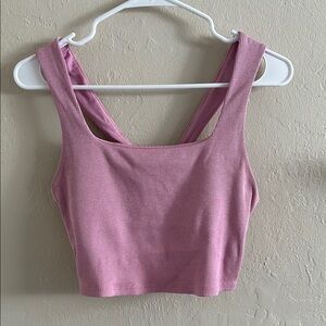 Alo Yoga Pink Ribbed Women's Crop Top